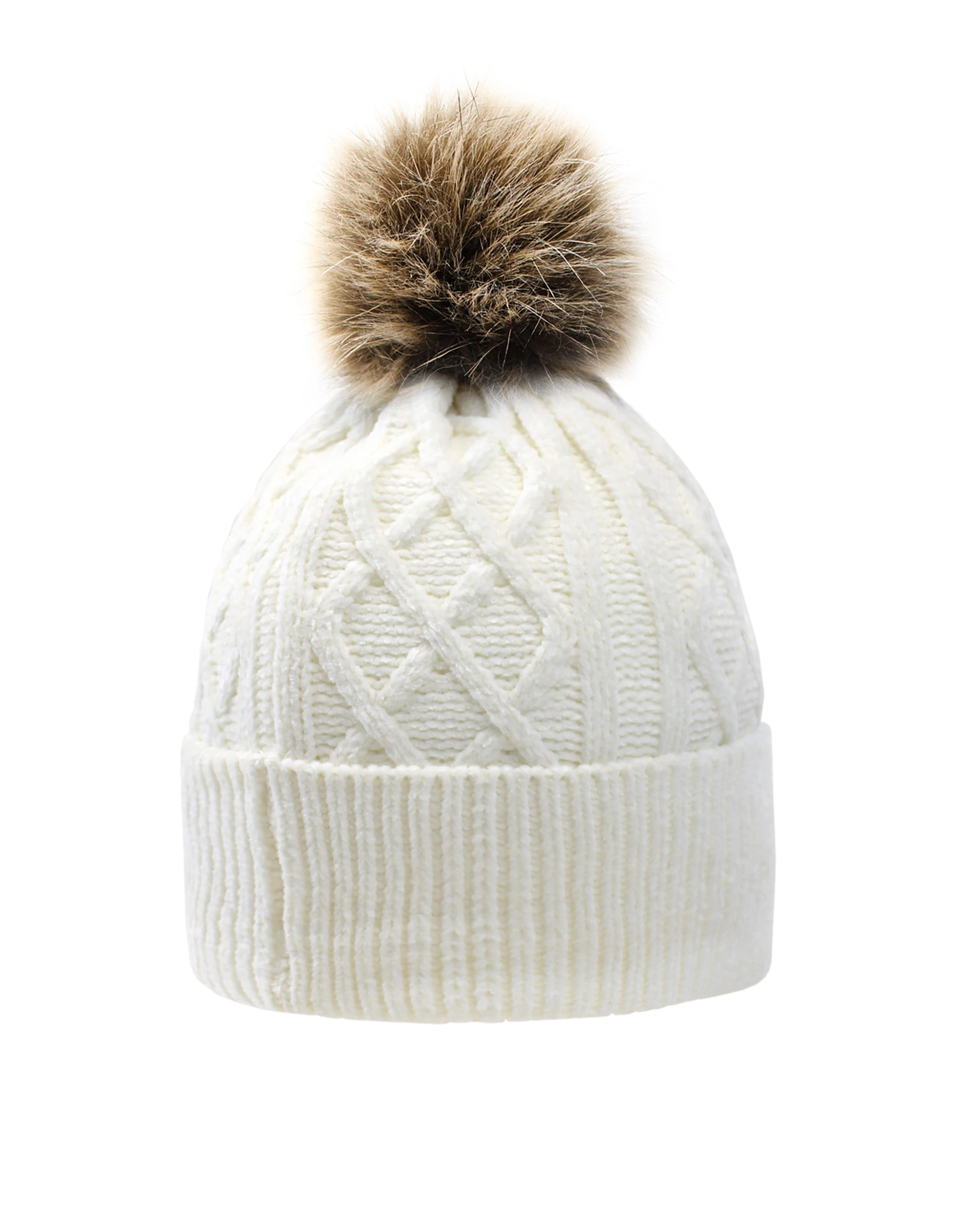 Cozy Ivy Cream Chenille Beanie - Perfect Winter Warmth!