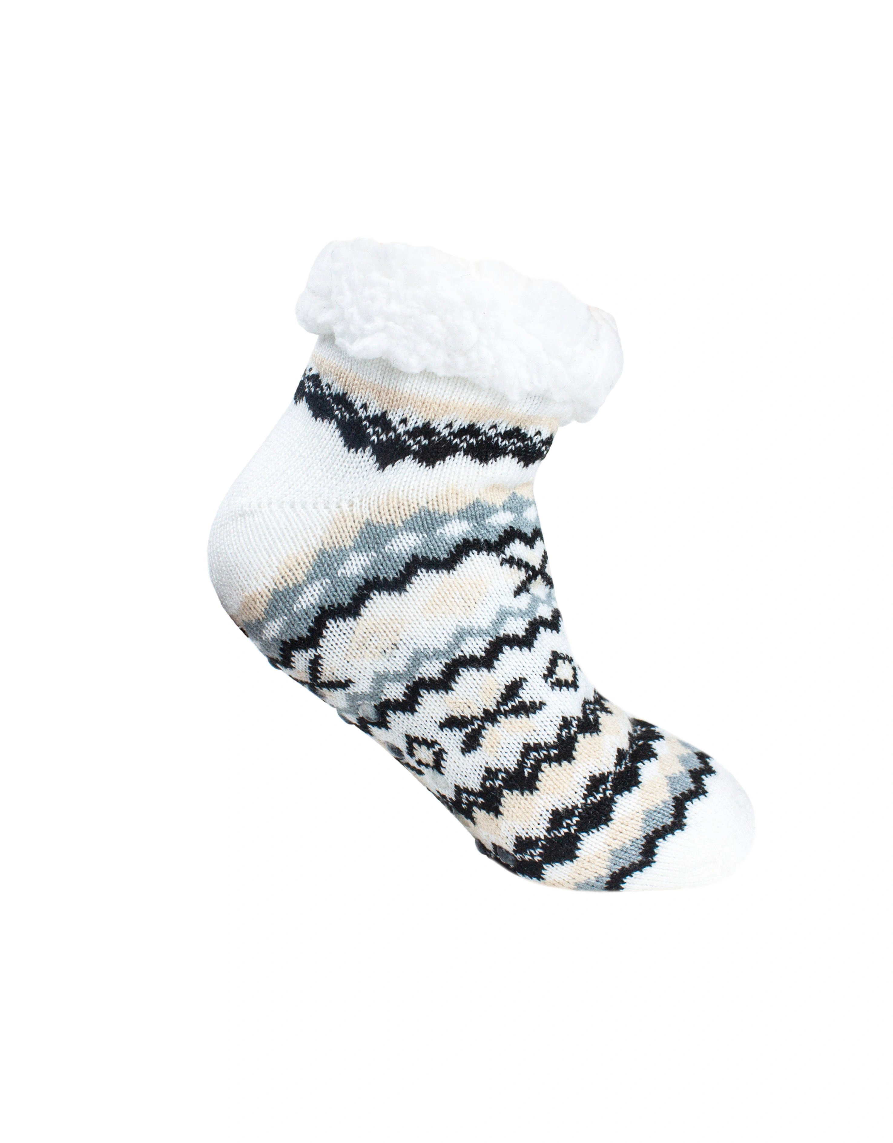 Cozy Elsa Fair Isle Socks Cream Winter Warmth